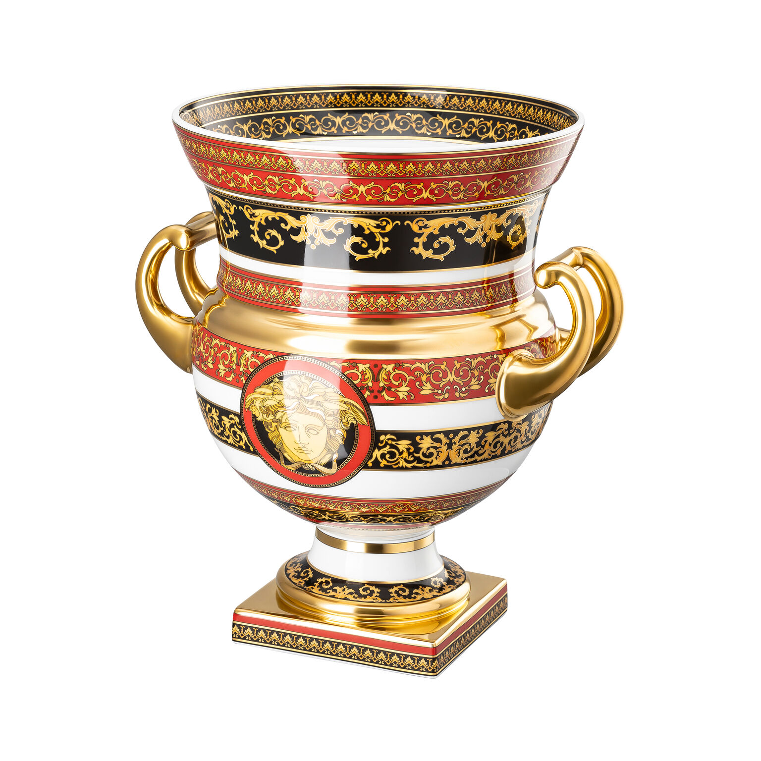 Amphora Medusa Vase auf Fuß 33 cm