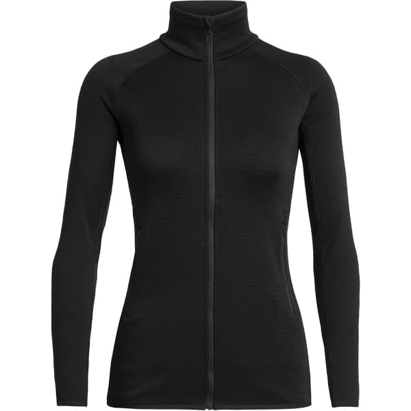 Veste polaire randonnée ICEBREAKER WMNS ELEMENTAL LS ZIP BLACK