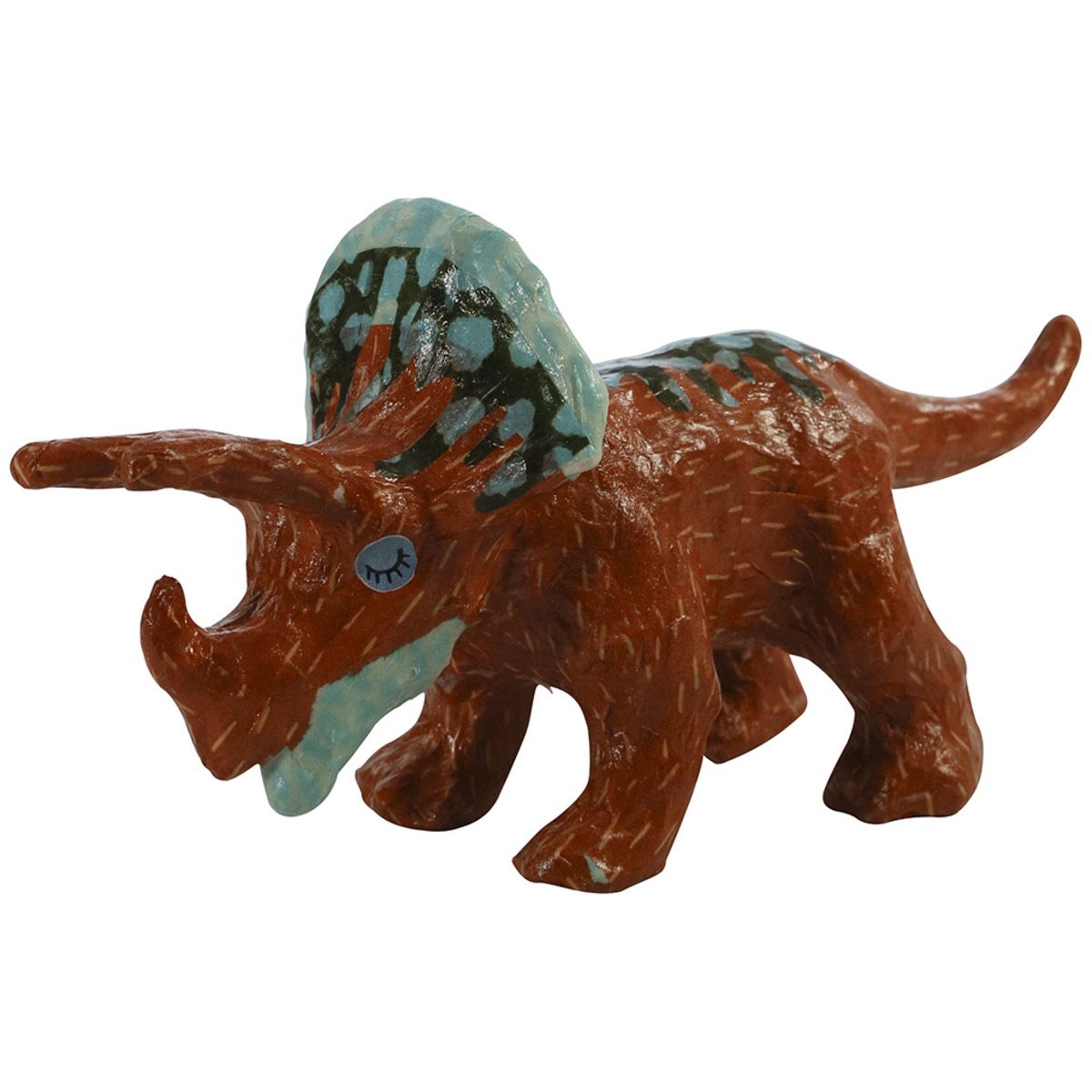 Triceratops en papier mâché