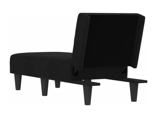 Prolenta Premium - Chaise longue noir tissu
