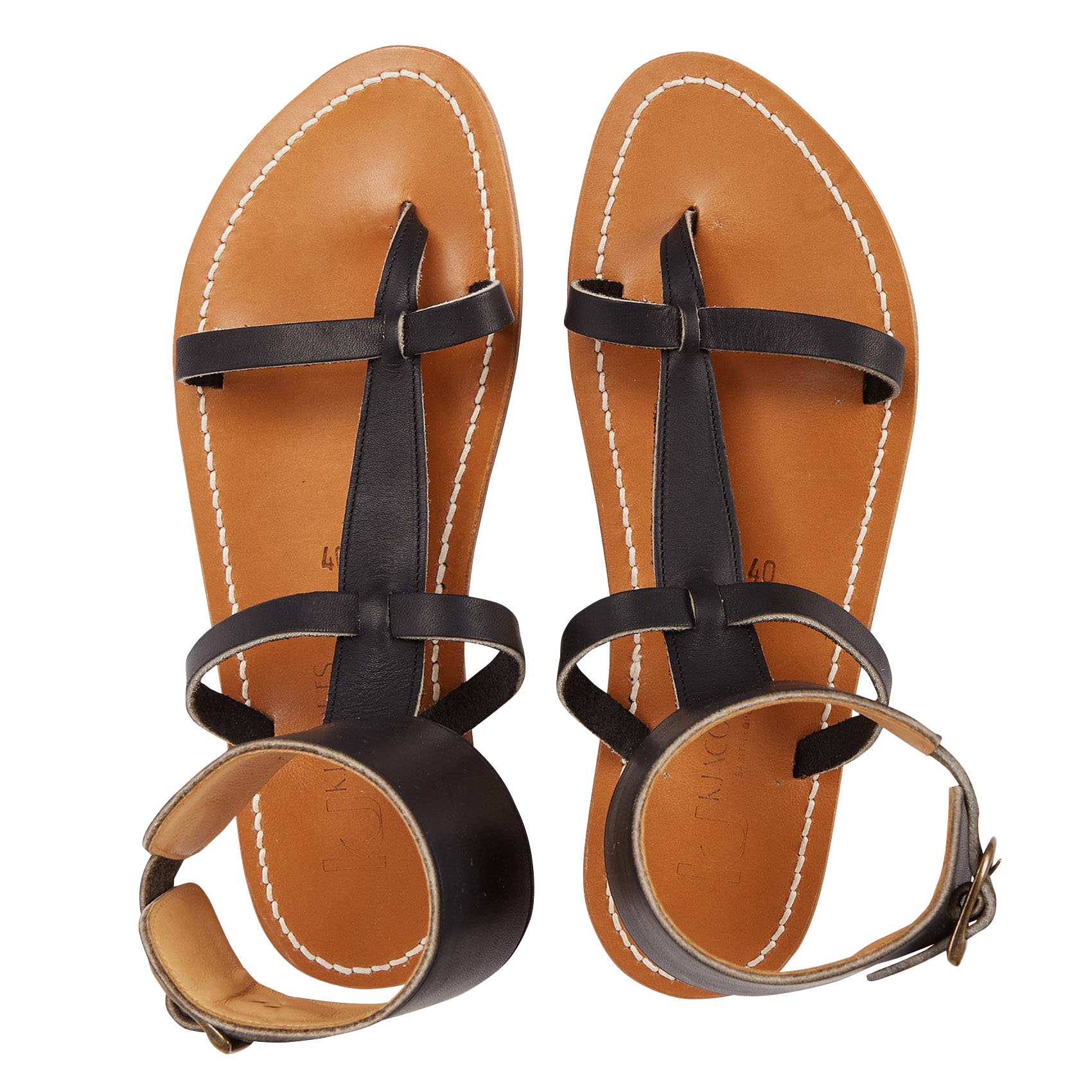 Caravelle - Sandales montantes en cuir | Noir