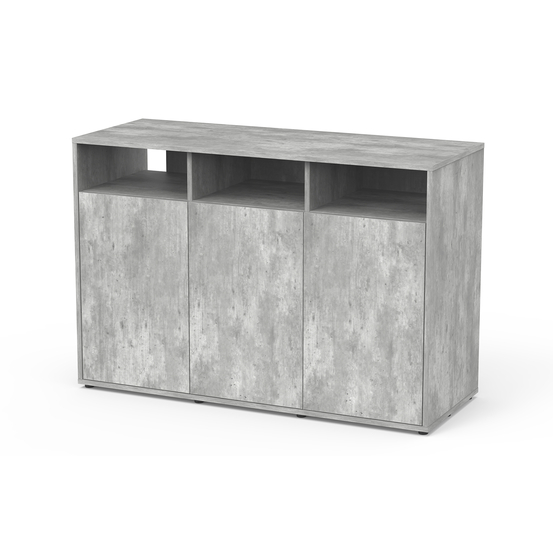 Meuble pour terrarium avec portes Béton 118xP.45xH.80cm