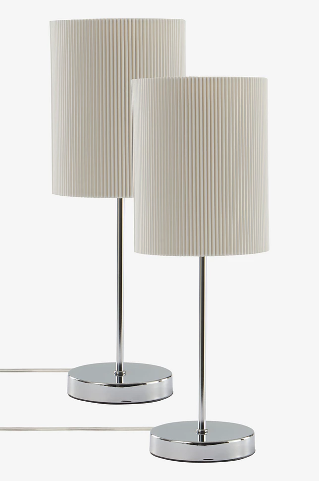 SETH PLISSÉ bordlampe 2-pakke