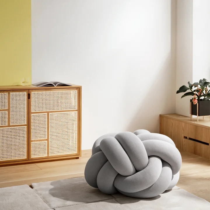Design House Stockholm - Knot Kissen XL, grau