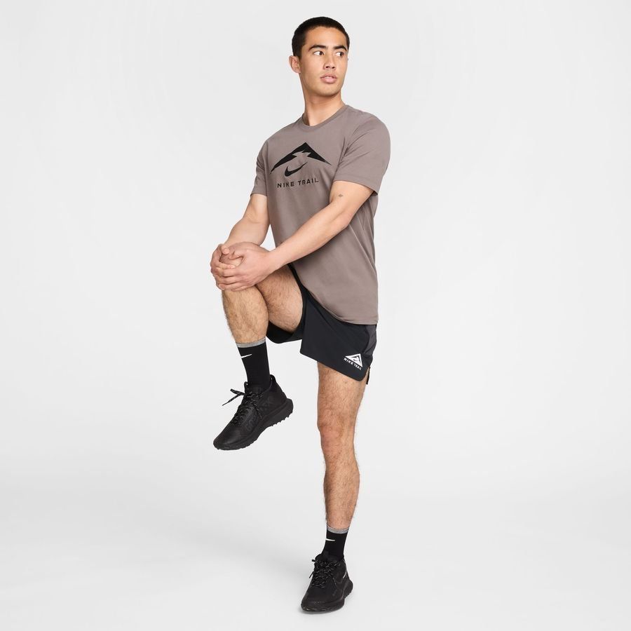 Nike T-shirt Running Dri-FIT Run Trail - Gris/Noir