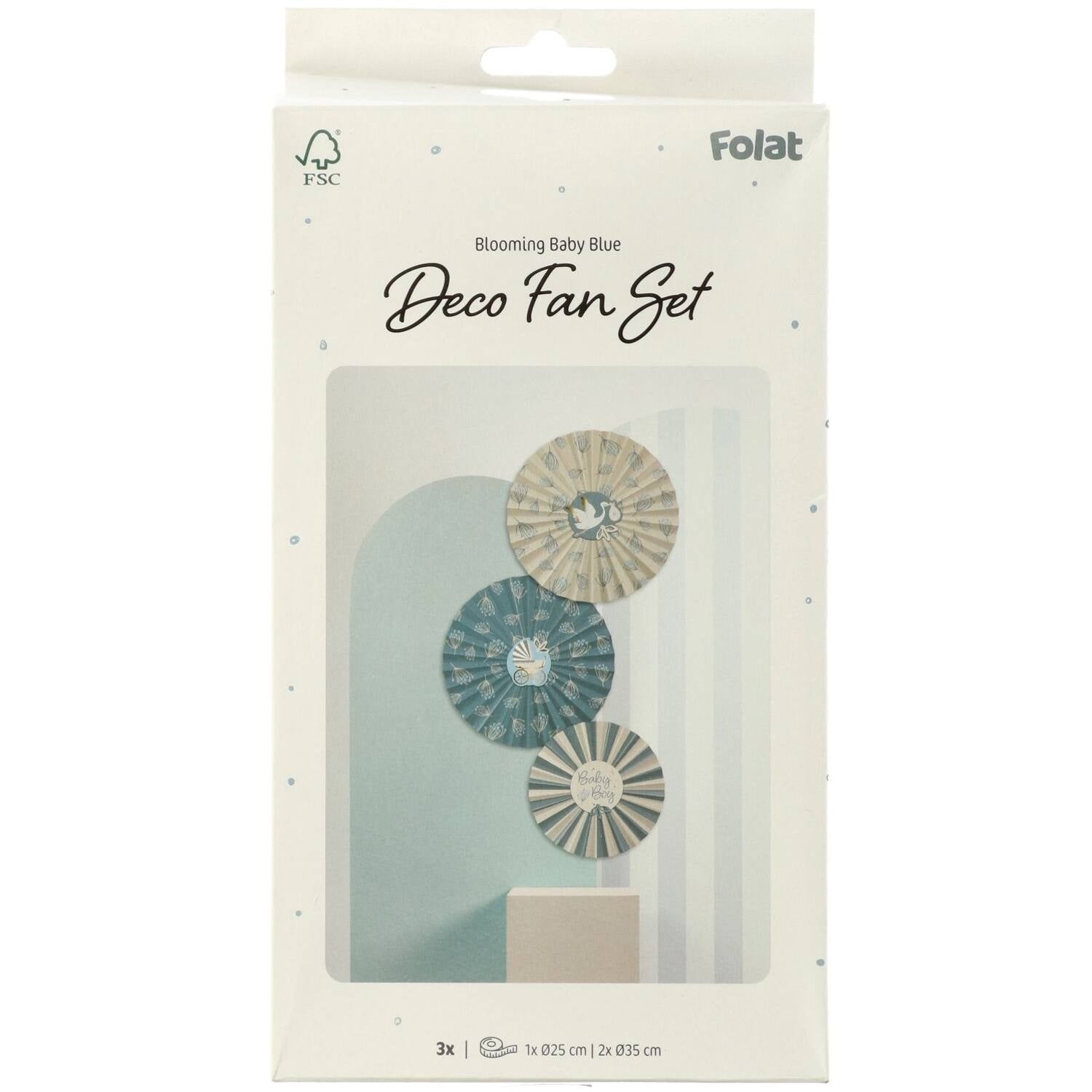 Geboorte Papieren Waaiers Babyboy 3st