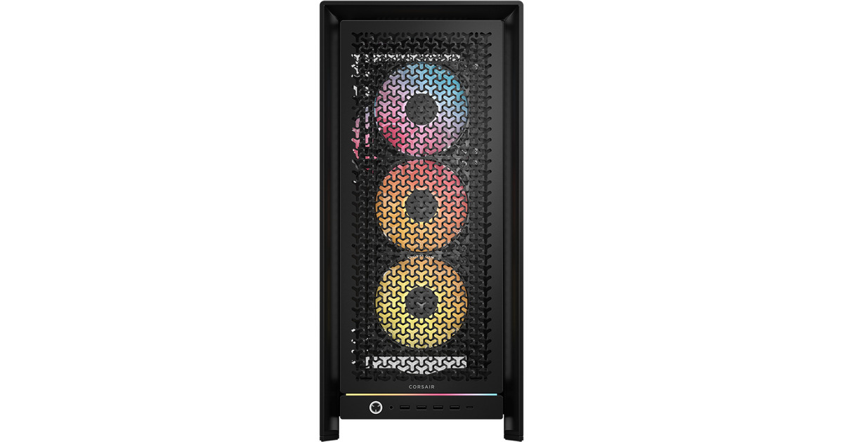 CorsairFRAME 5000D RS ARGB midi tower behuizing  (Zwart | 4x USB-A | 1x USB-C | RGB | Tempered Glass)