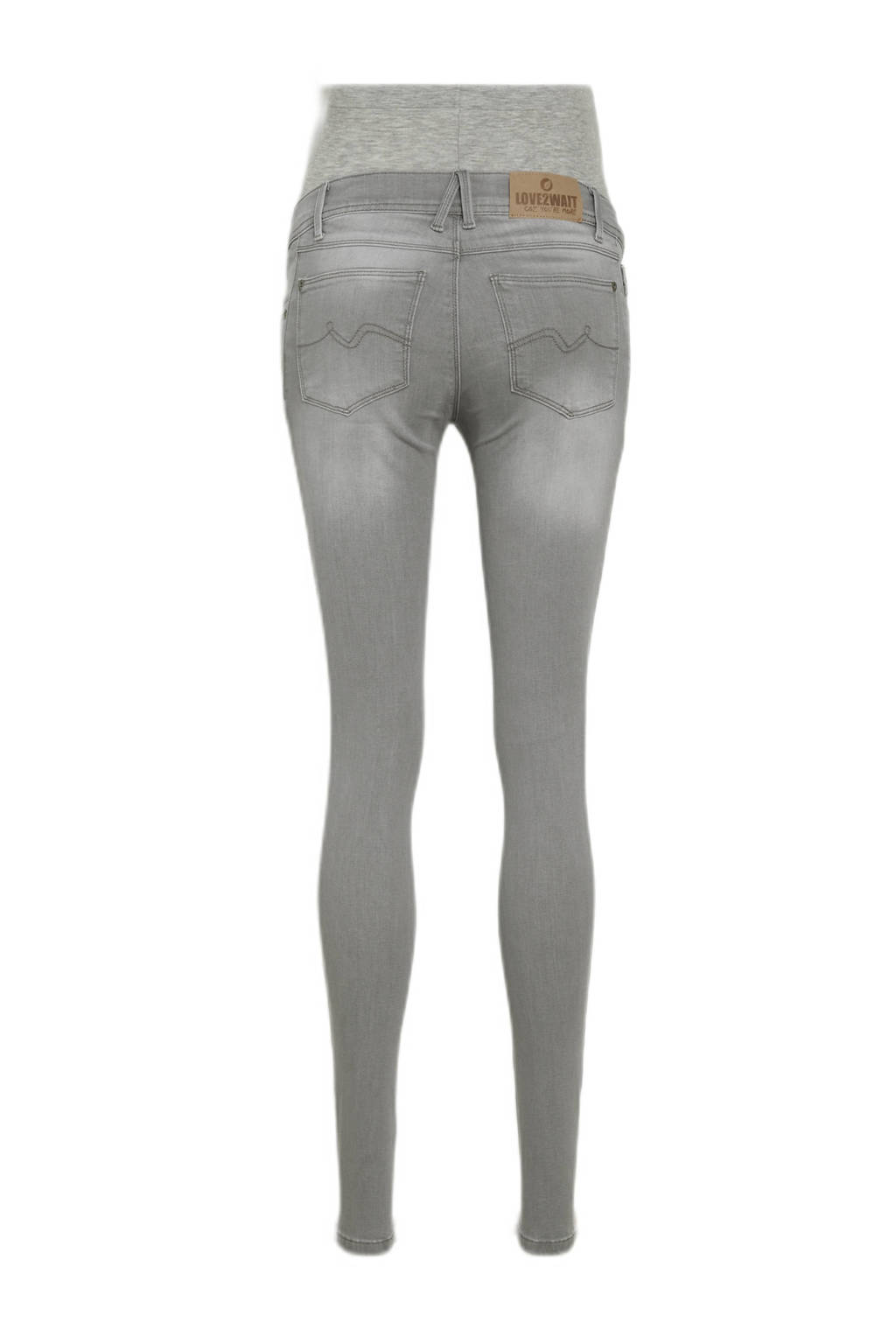 LOVE2WAIT super skinny zwangerschapsjeans grijs