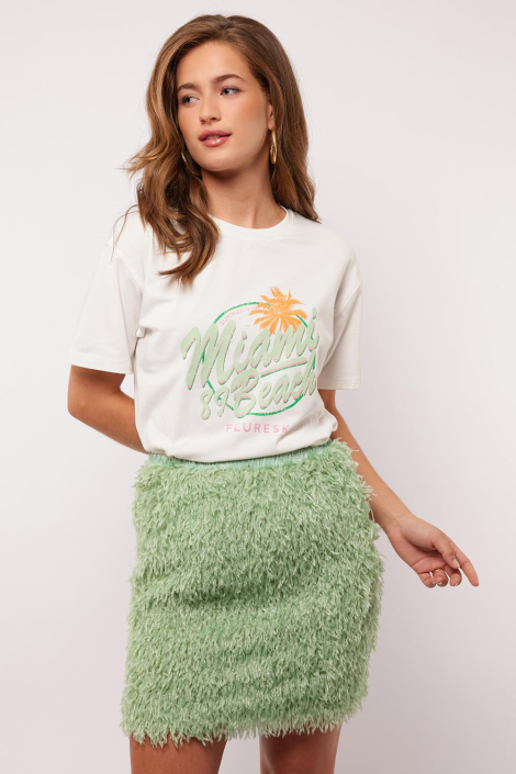Fluresk witte dames t-shirt