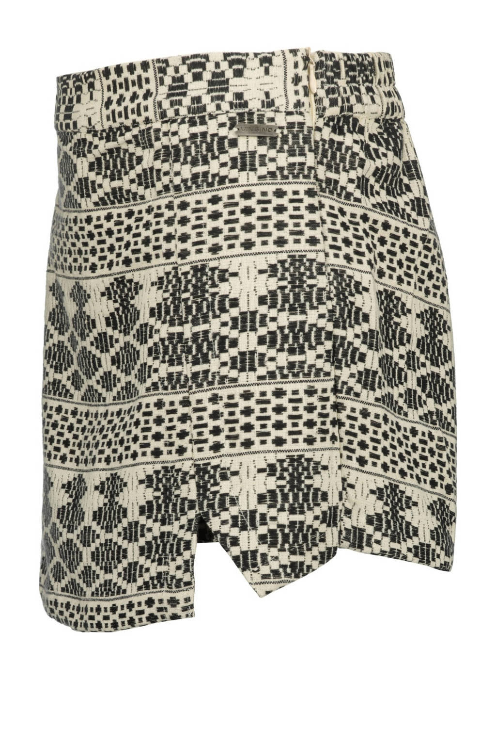 Vingino skort Randra met all over print beige/zwart