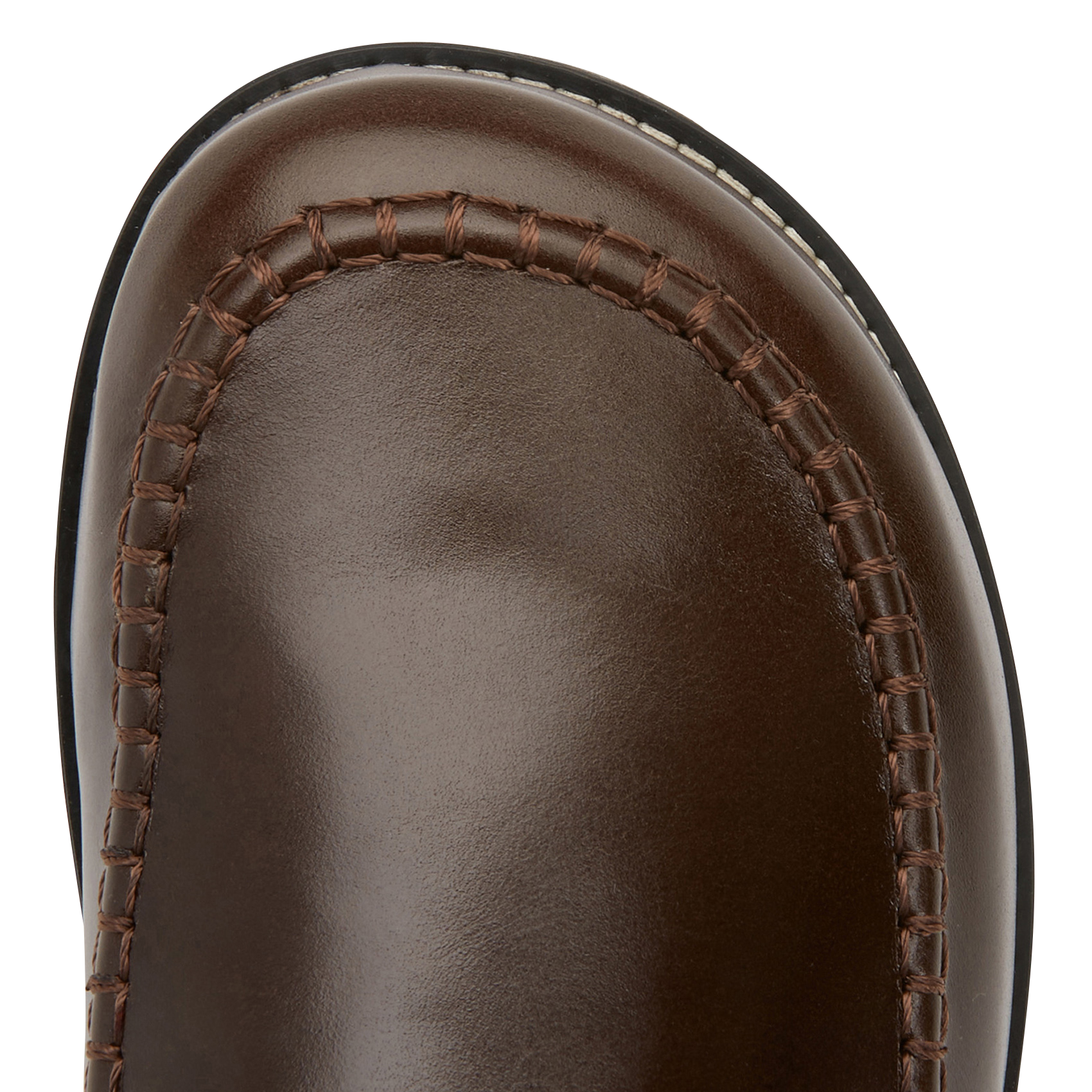 FERGUS - Sabots plats en cuir| Marron