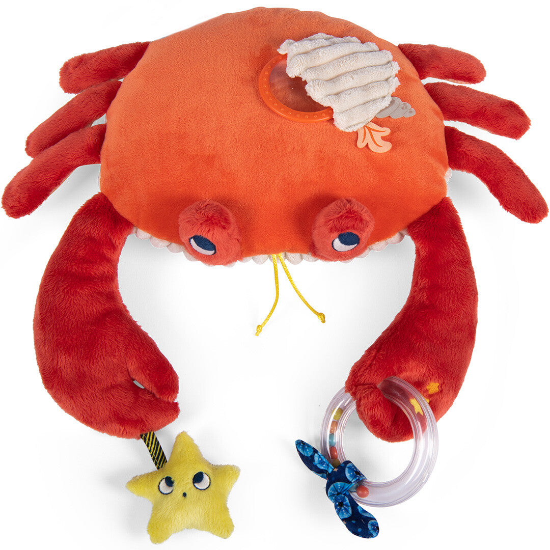 Moulin roty activiteitenknuffel krab - 34 cm