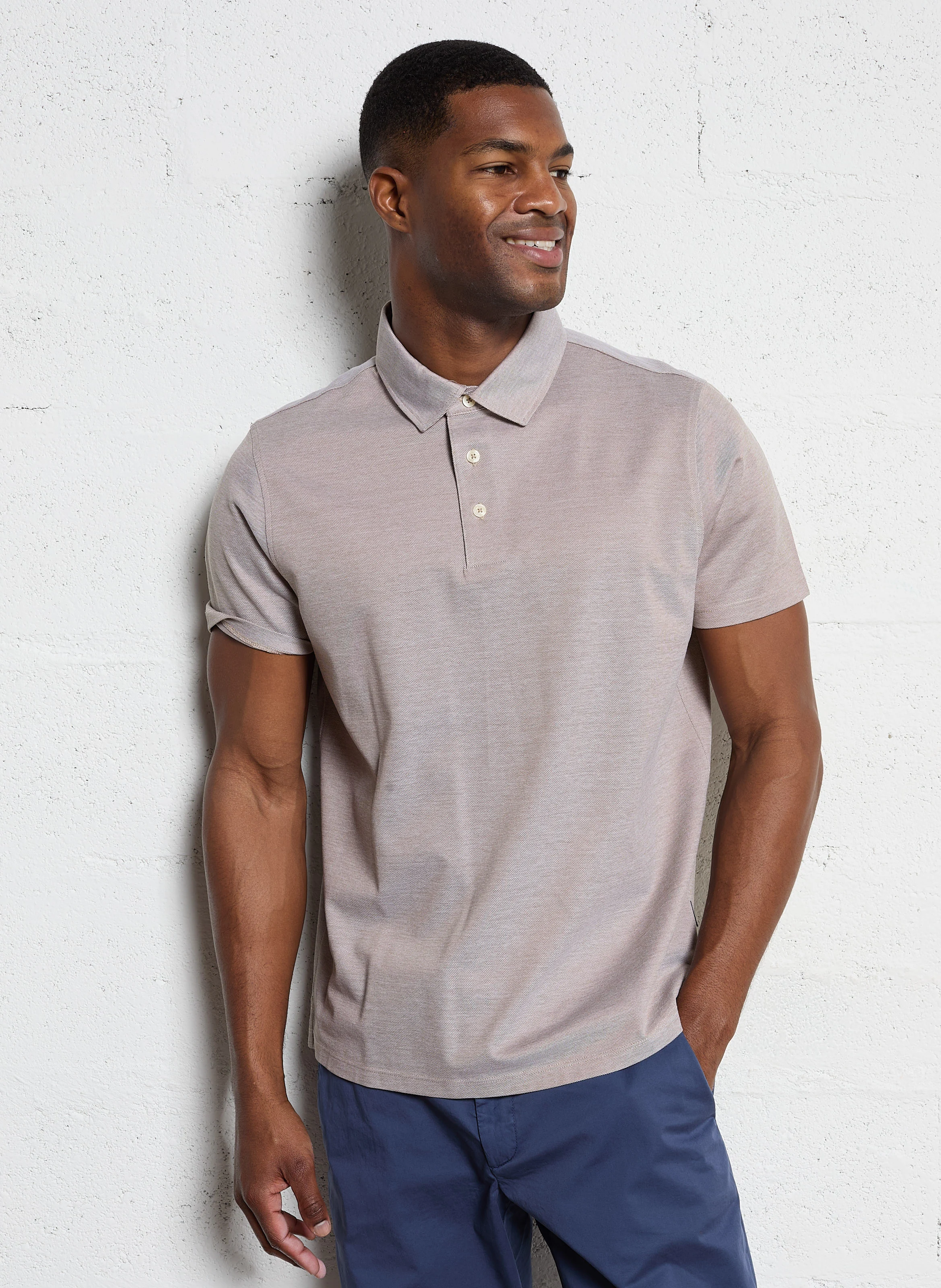 Polo regular-fit en coton | Beige