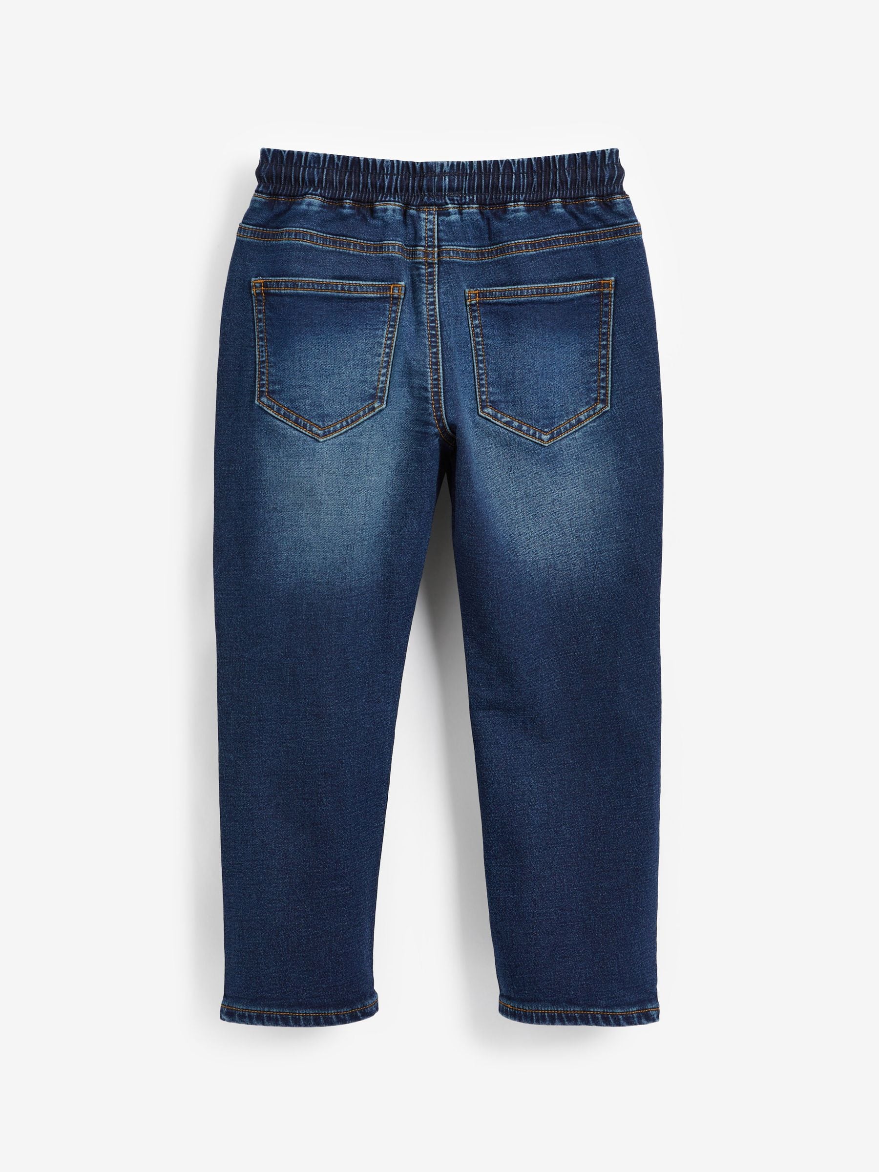 Indigoblauw - Jeans met stretch en elastische taille (3-16 jr)