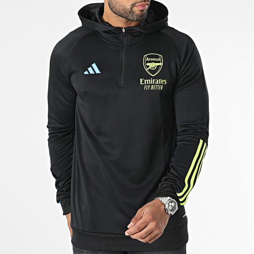 Sweat Capuche Zippé Arsenal HZ2191 Noir