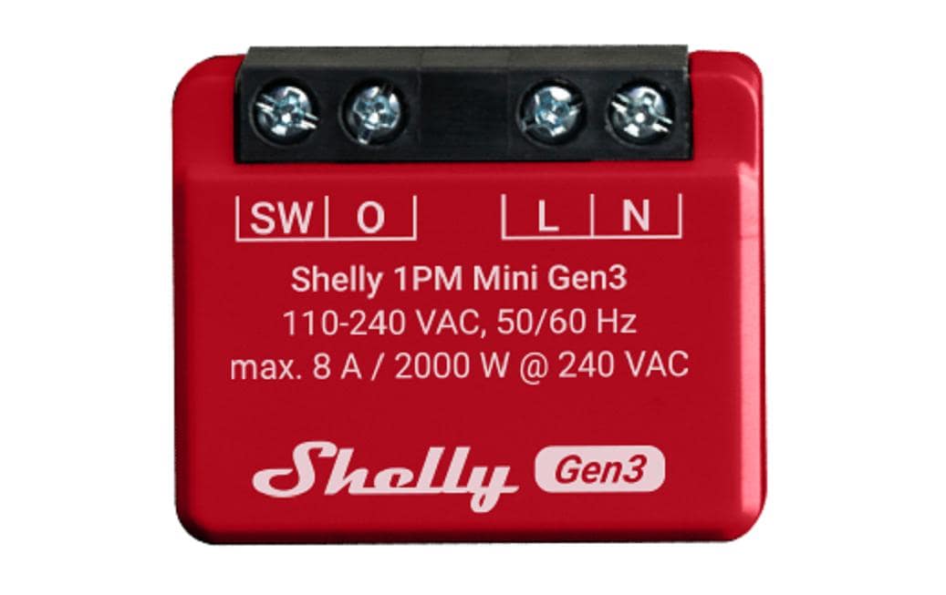 WLAN-Schaltaktor Mini PM Gen3WLAN-gesteuerter intelligenter Schalter, 1 Kanal 8 A, mit Leistungsmessung