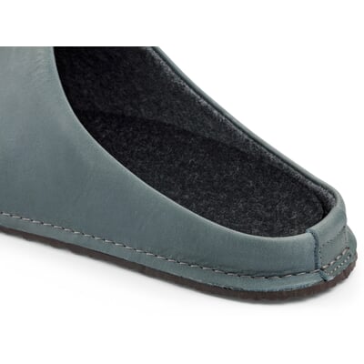 Unisex-Lederpantoffel, Blaugrau