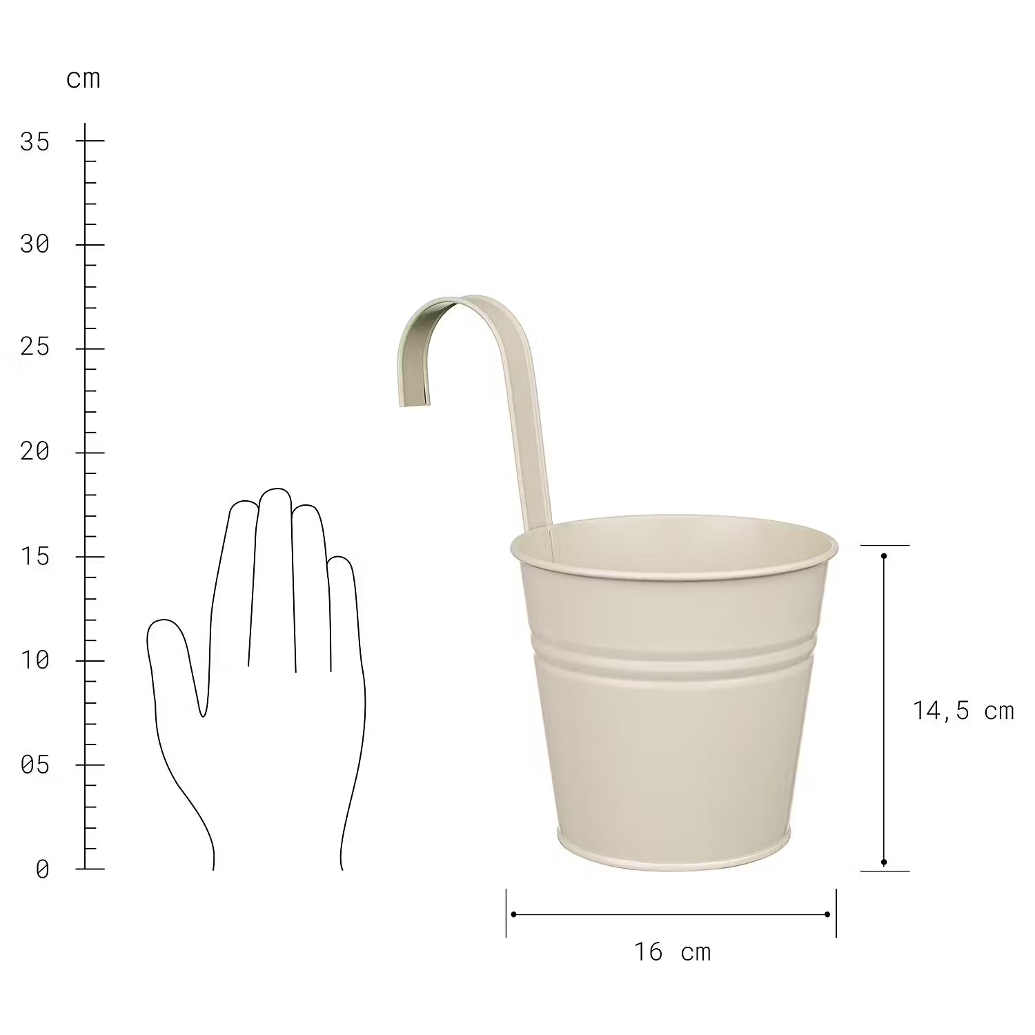 ZINC Hängetopf 6er-Set