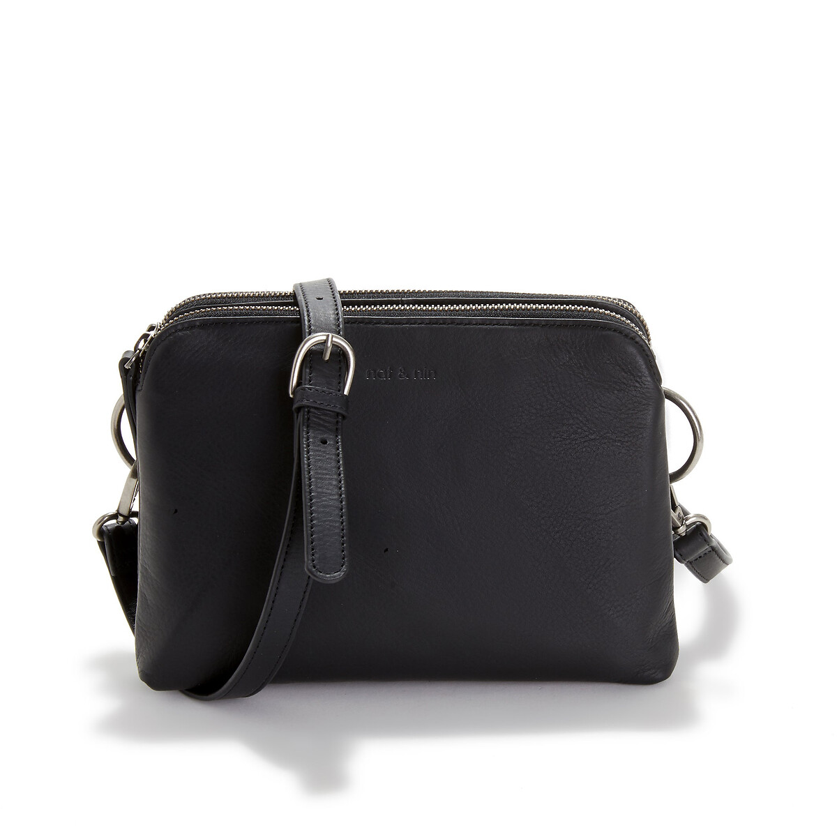 NAT & NIN<br>Bolsa de couro com compartimento duplo, Nael