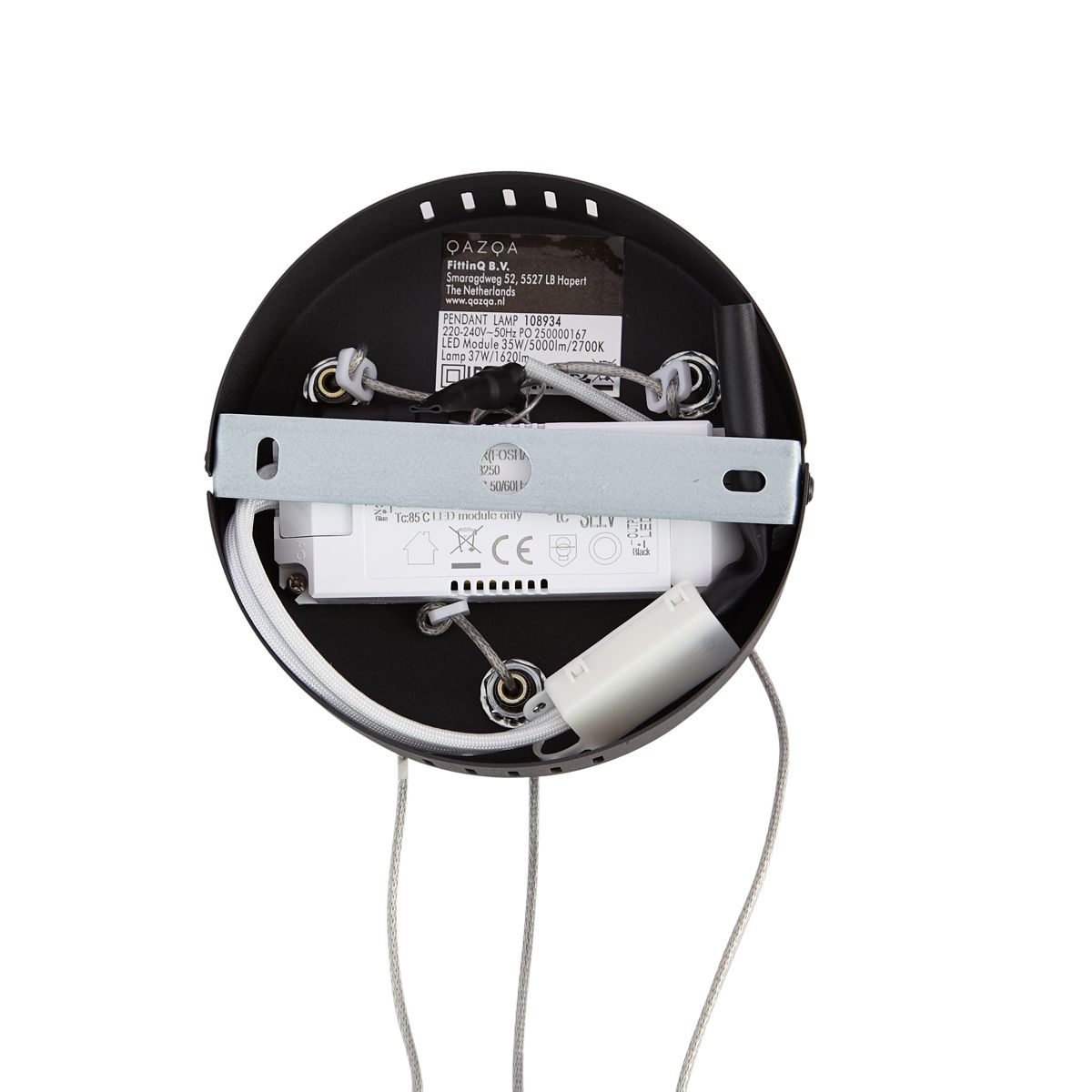 Design hanglamp zwart rond 3-staps dimbaar - Krisscross