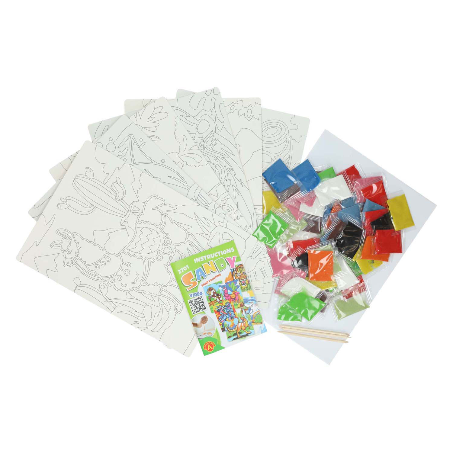 Zandkunst Knutselen Mega Pack (66 zakjes knutselzand)