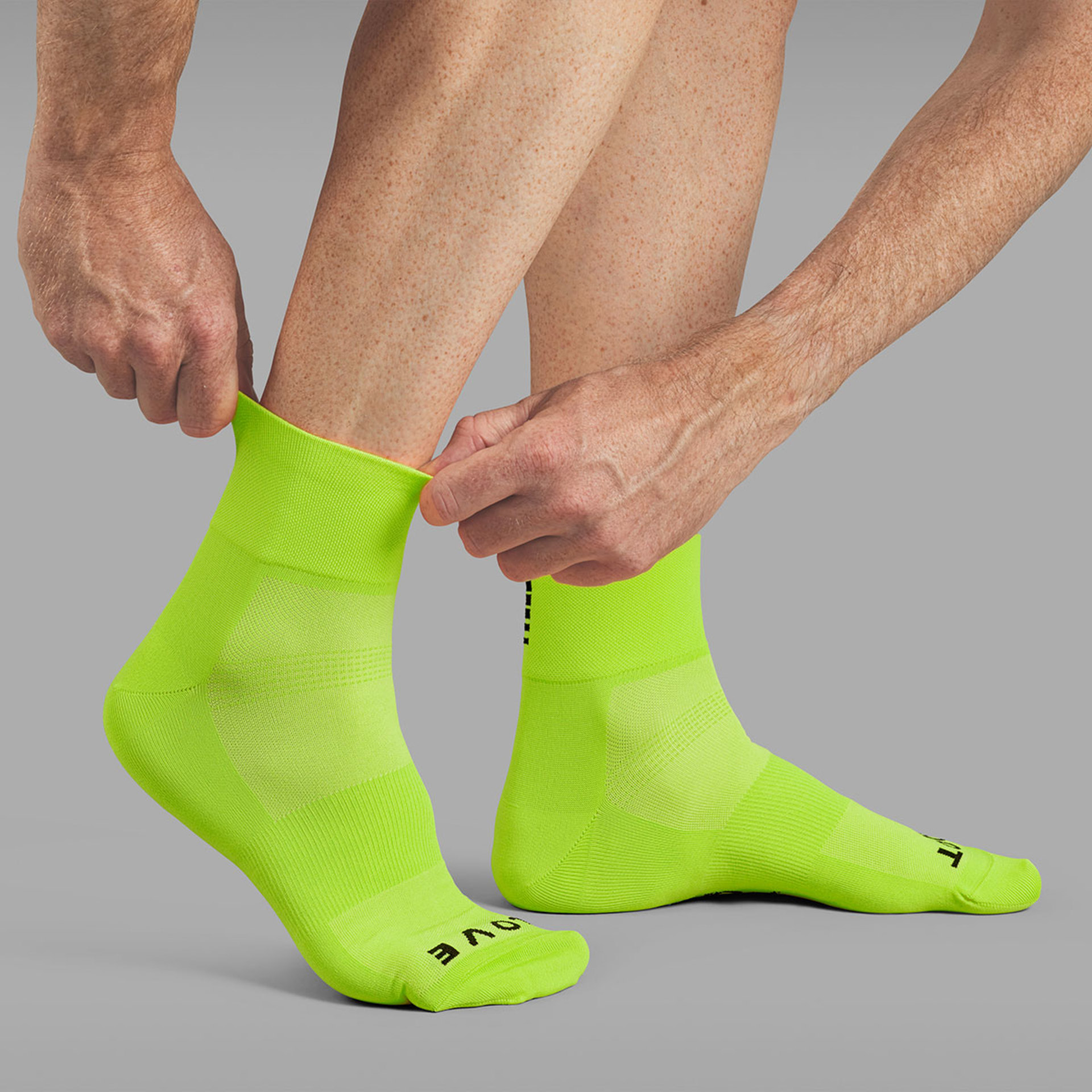 GripGrab Lightweight SL Summer Korte Fietssokken Hi-Vis Geel