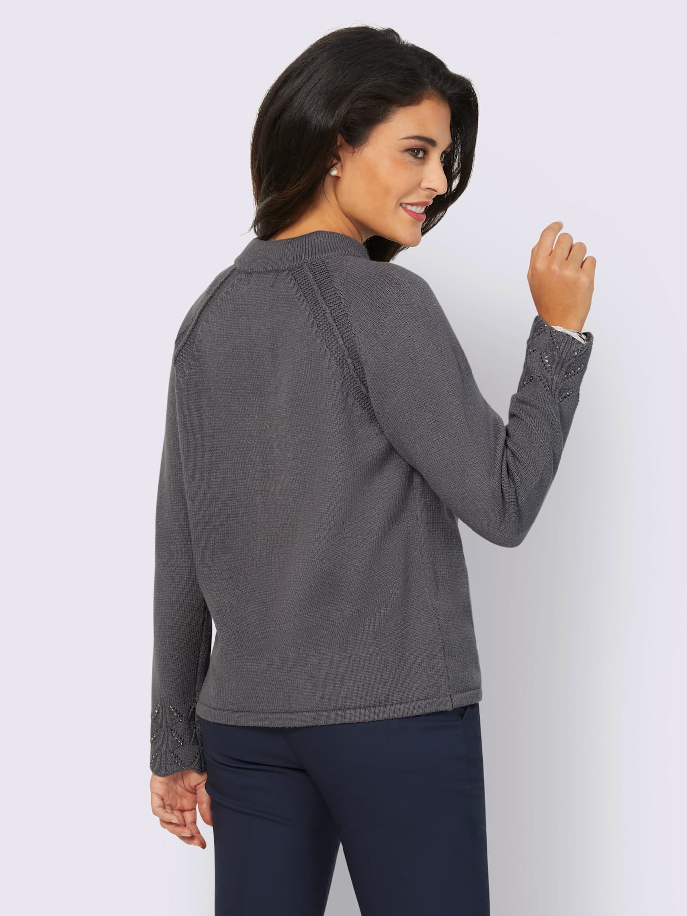 Veste en tricot manches raglan