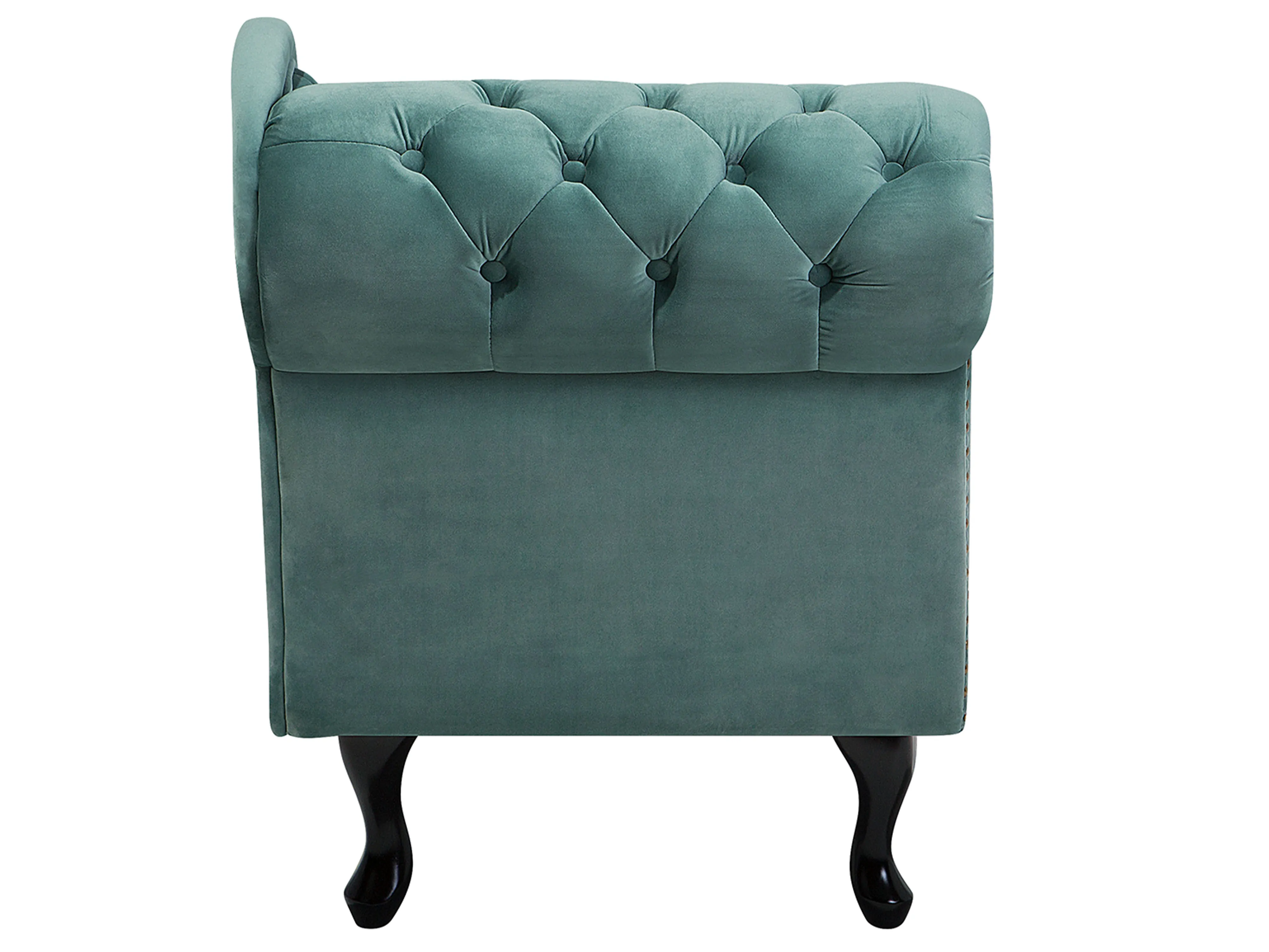 Linkszijdige chaise longue NIMES Fluweel Mintgroen