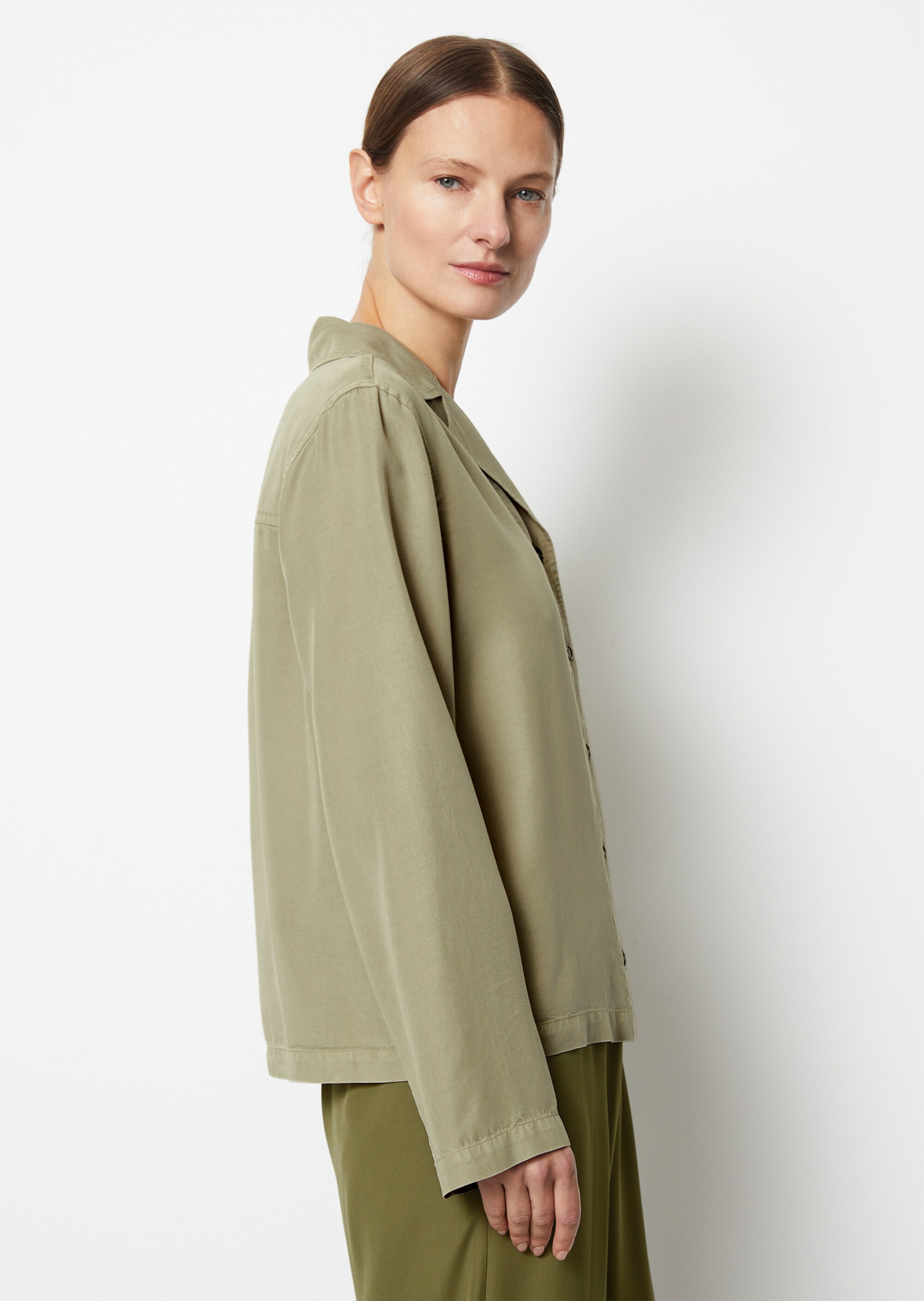 Bluse im Pyjama-Stil regularaus TENCEL™ Lyocell