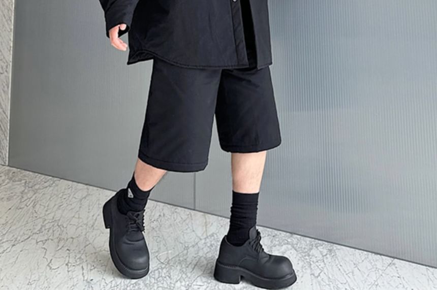 Patow - Set: effen ritsjack + shorts met hoge taille
