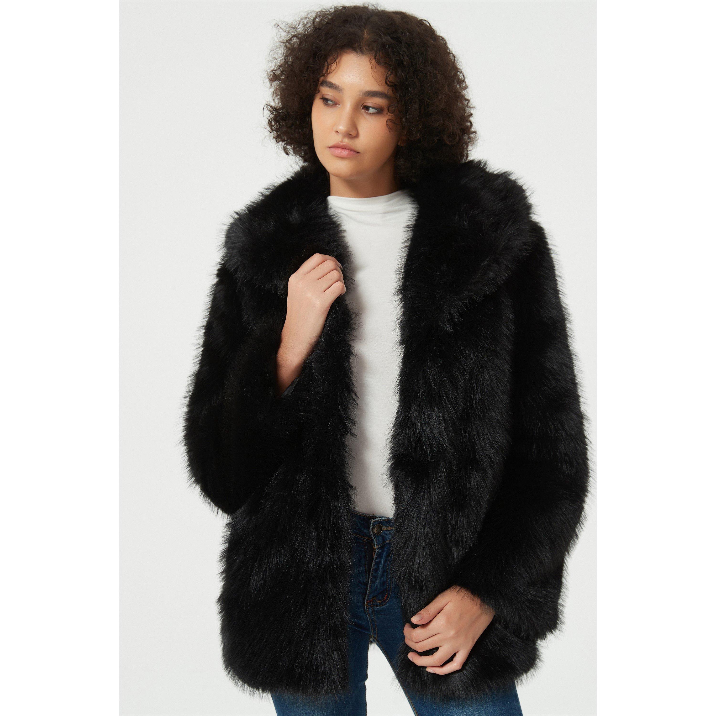 Be You B Faux Fur Fluffy Coat