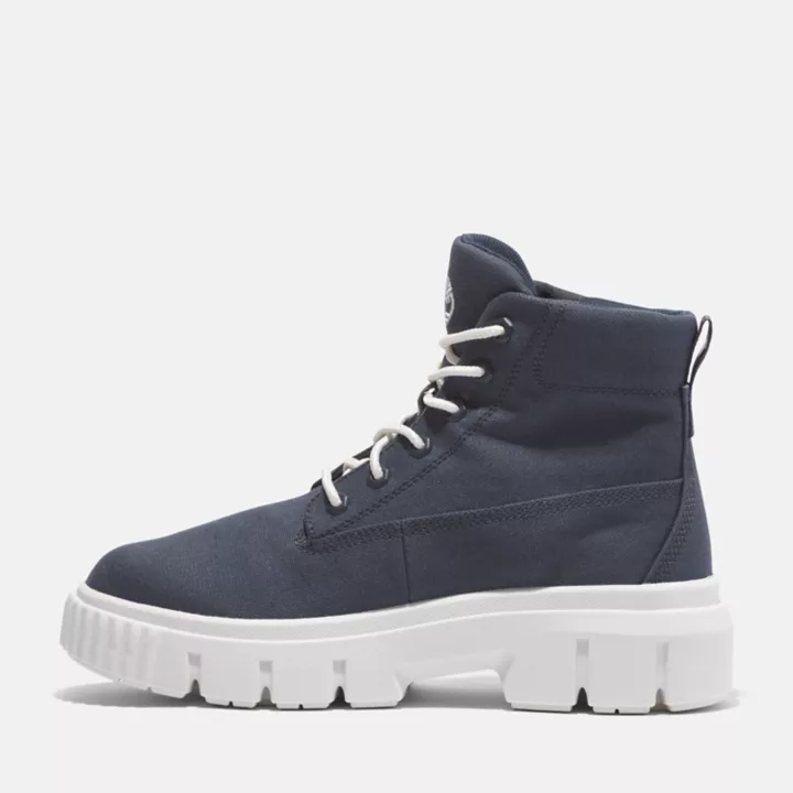 Bottine à lacets mi-haute Greyfield pour femme en bleu foncé