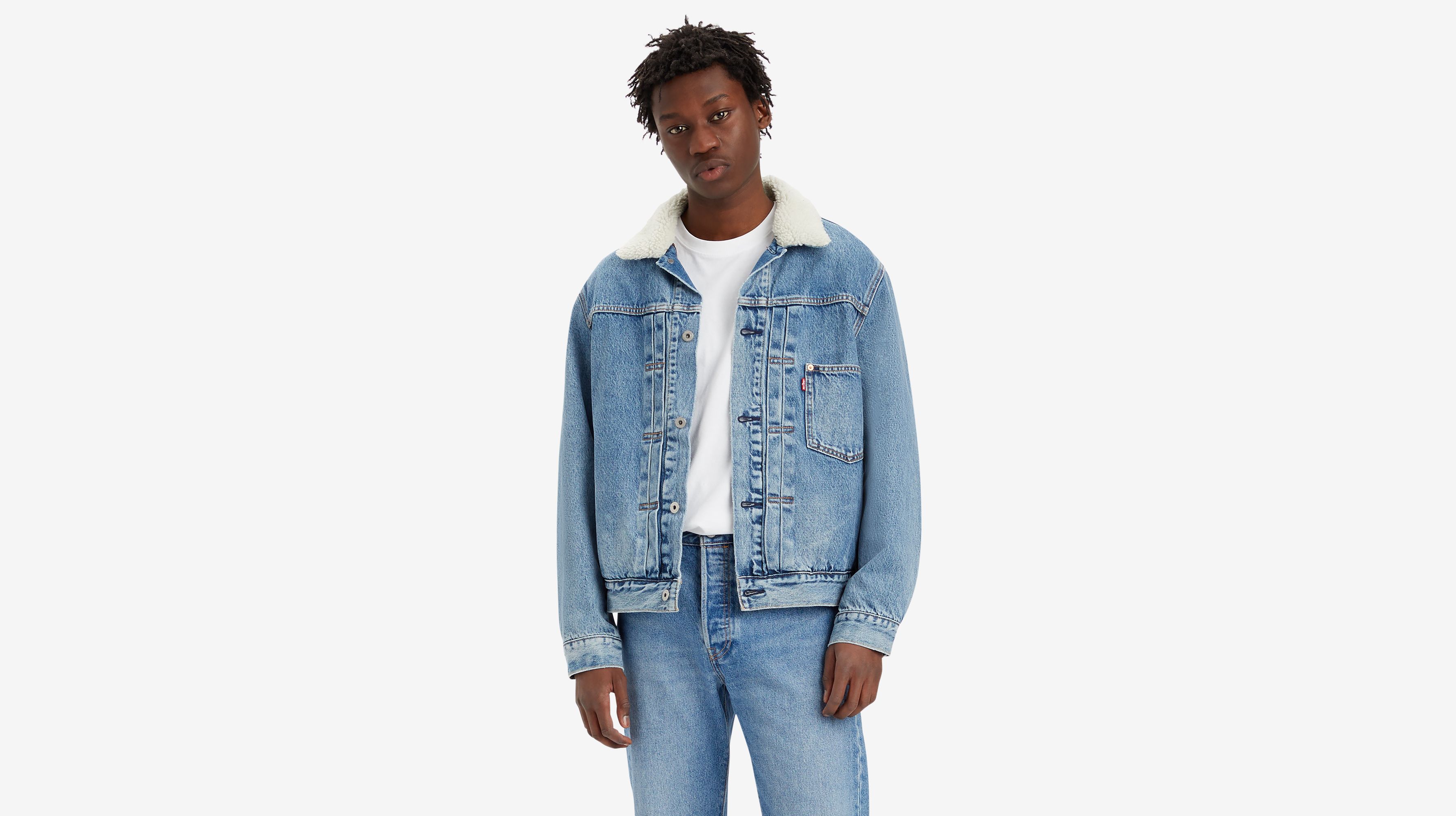 Veste Trucker Type I doublée - Thats A Myth Lined - Bleu