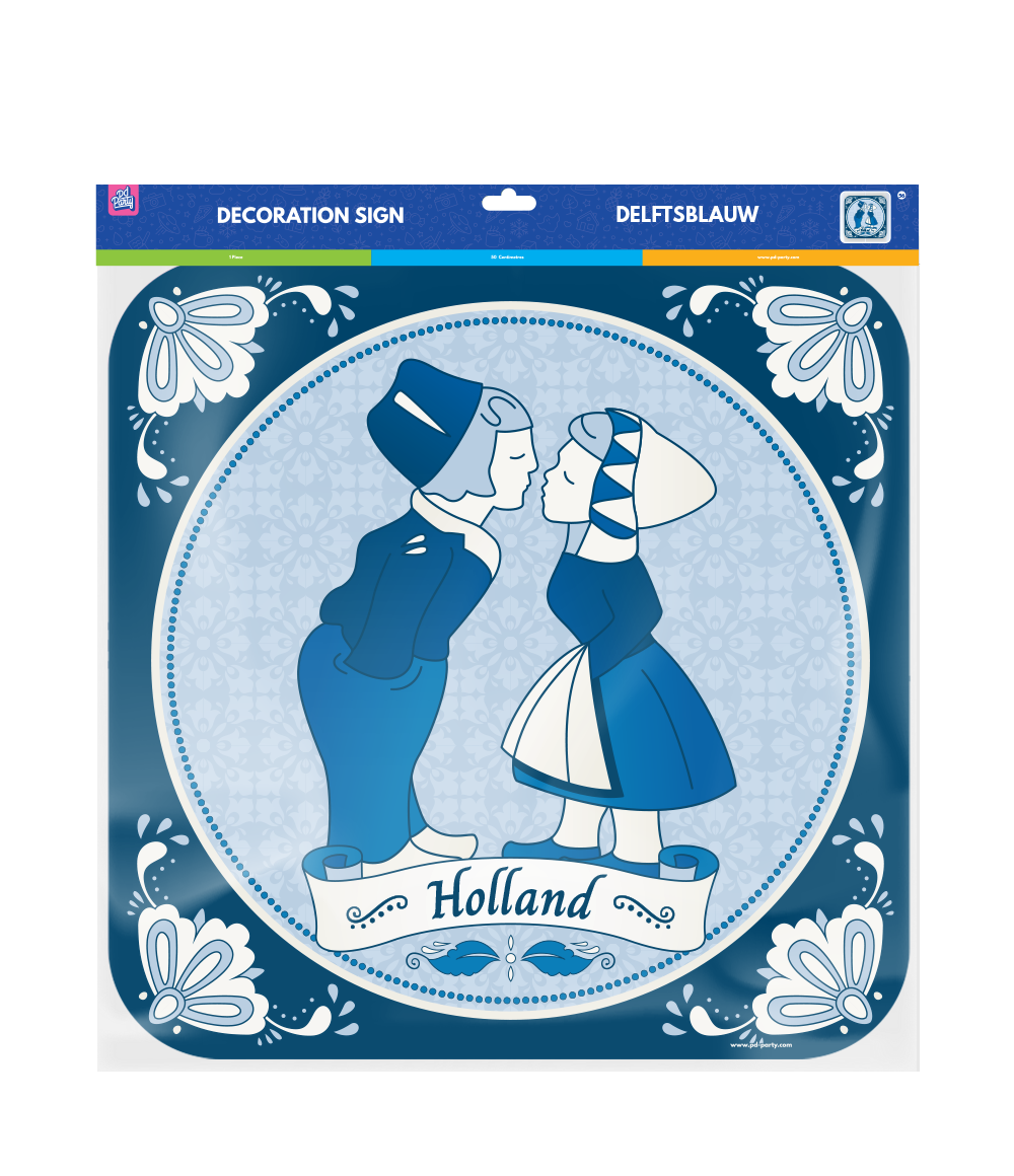 Delftsblauw Deurbord 50cm