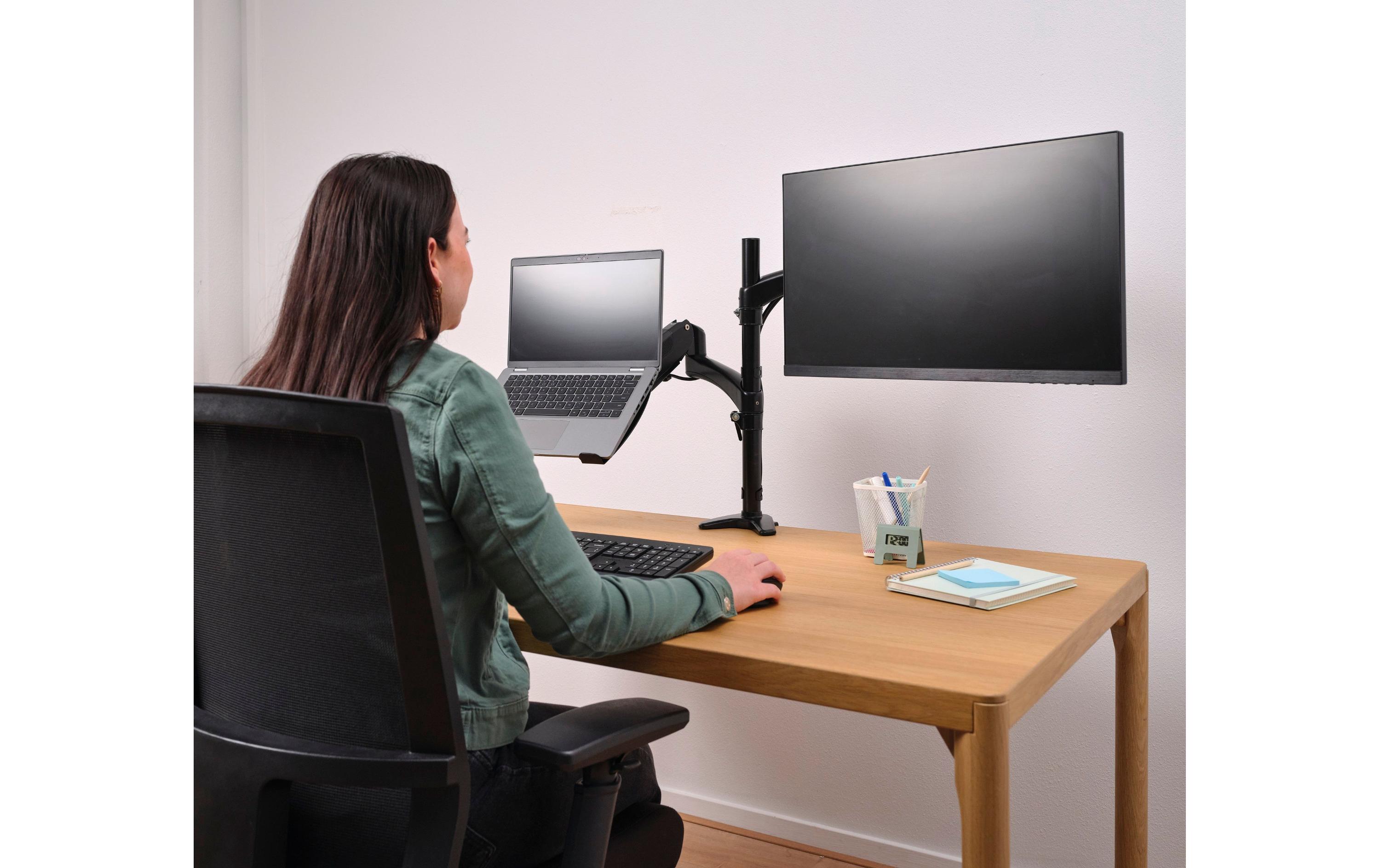 Mara Monitor- & Laptop-Arm bis 16 kg – Schwarz<br>Ergonomische Halterung für Monitor und Laptop