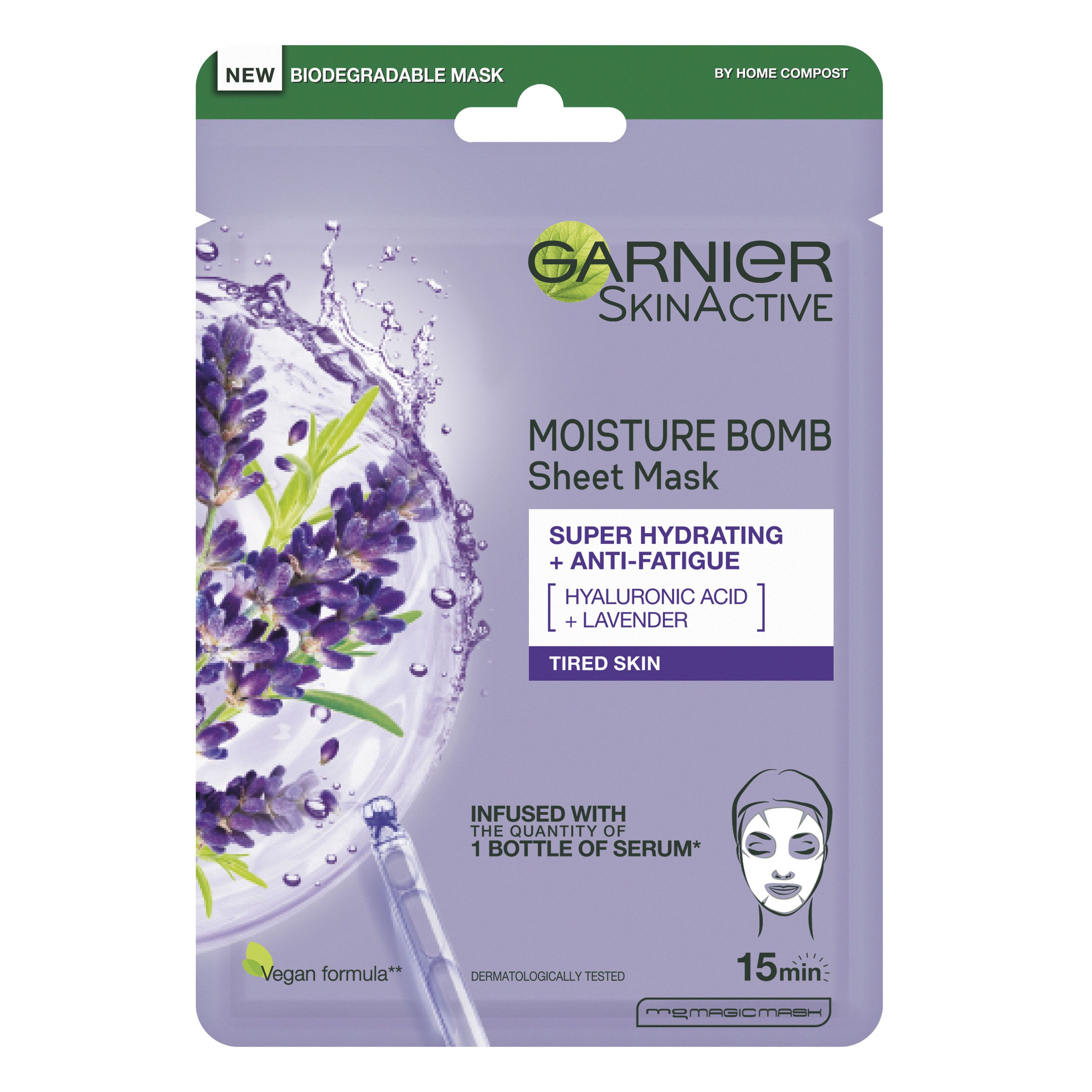 Skin Active Moisture Bomb Tissue Mask Lavendel