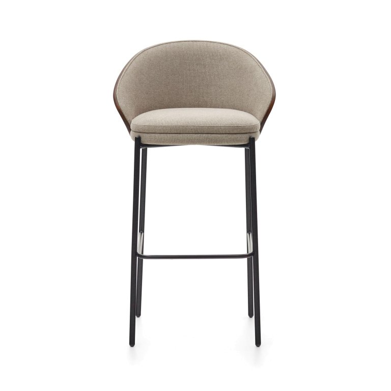 Kave Home Eamy barkruk H77 lichtbruin