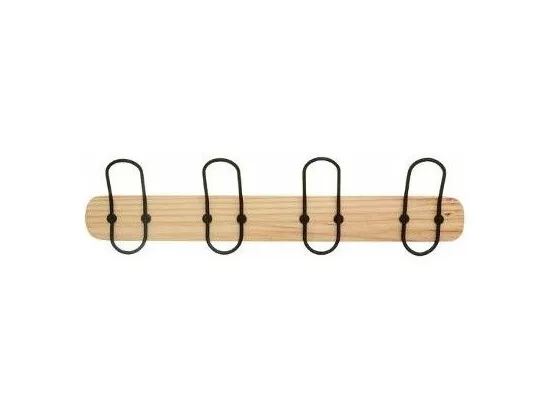 Patère 4 Têtes en Bois 