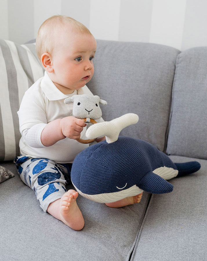 Kuscheltier WAL (47cm) in blau
