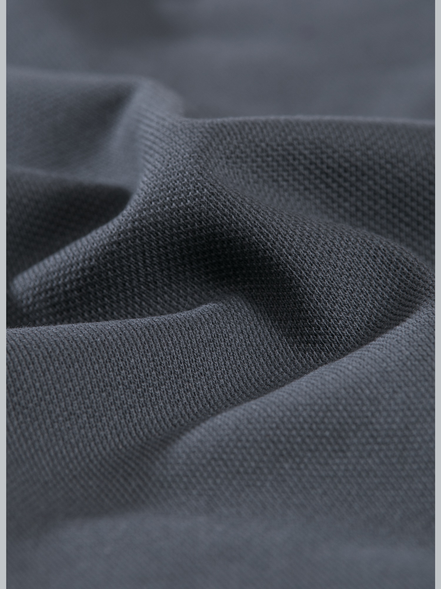 Slim Fit Poloshirt aus DELUXE-Piqué Anthrazit