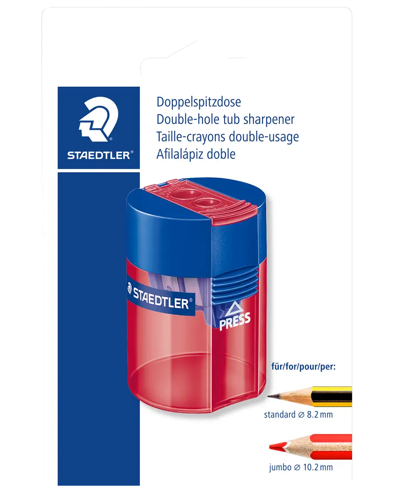 Staedtler Blyantspidser med beholder plast - Ass.