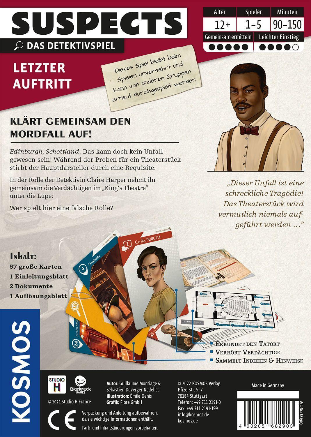 Suspects - Das Detektivspiel - Letzter Auftritt