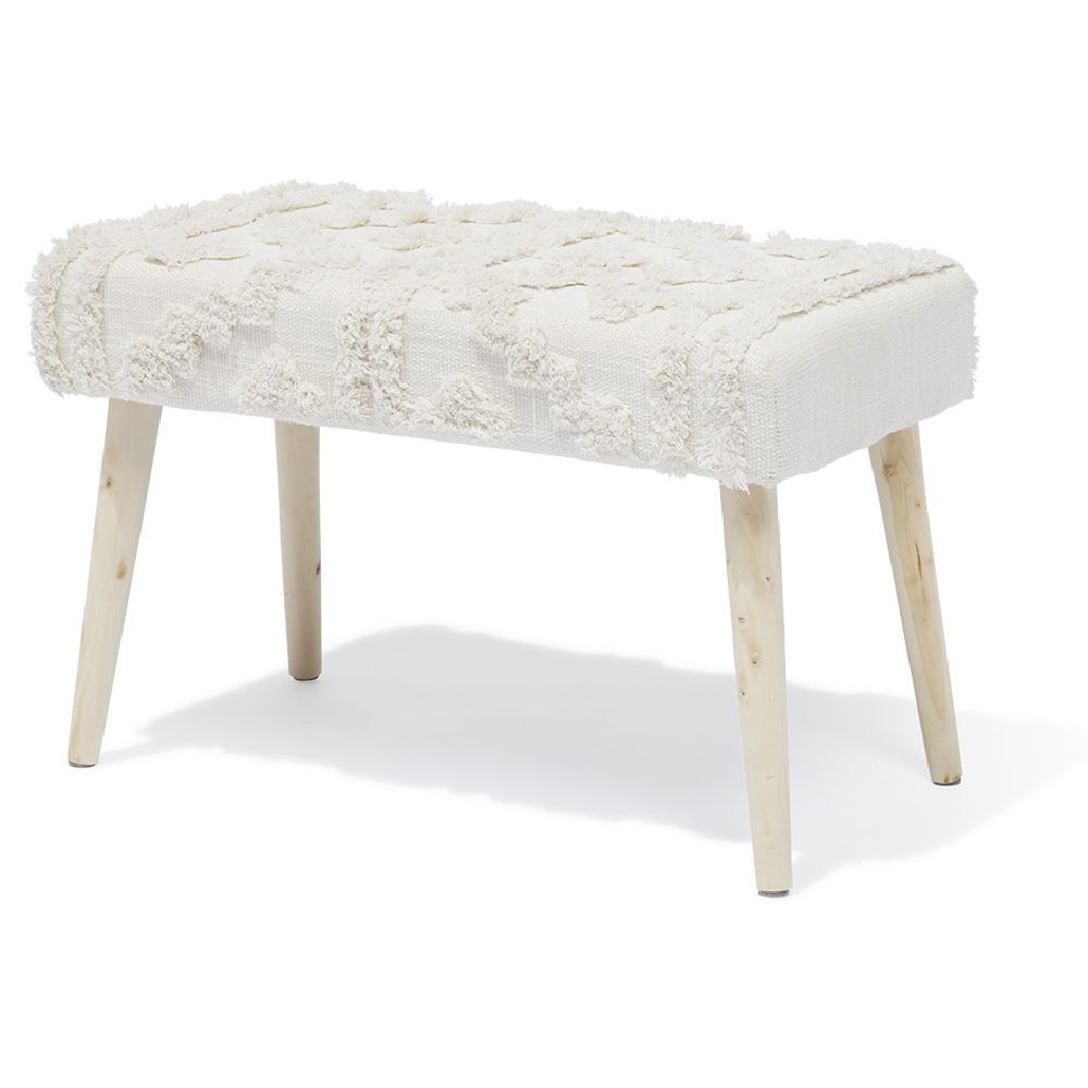 Banc bout de lit Tiago beige - L60xP32xH40 cm