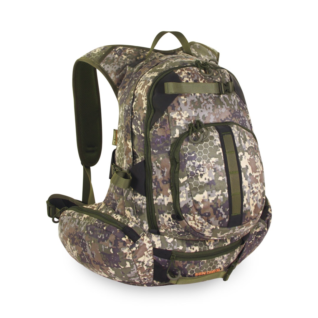 Marsupio Suede Camo jaktsekk 38L<br>Lett jaktsekk med et unikt bæresystem!