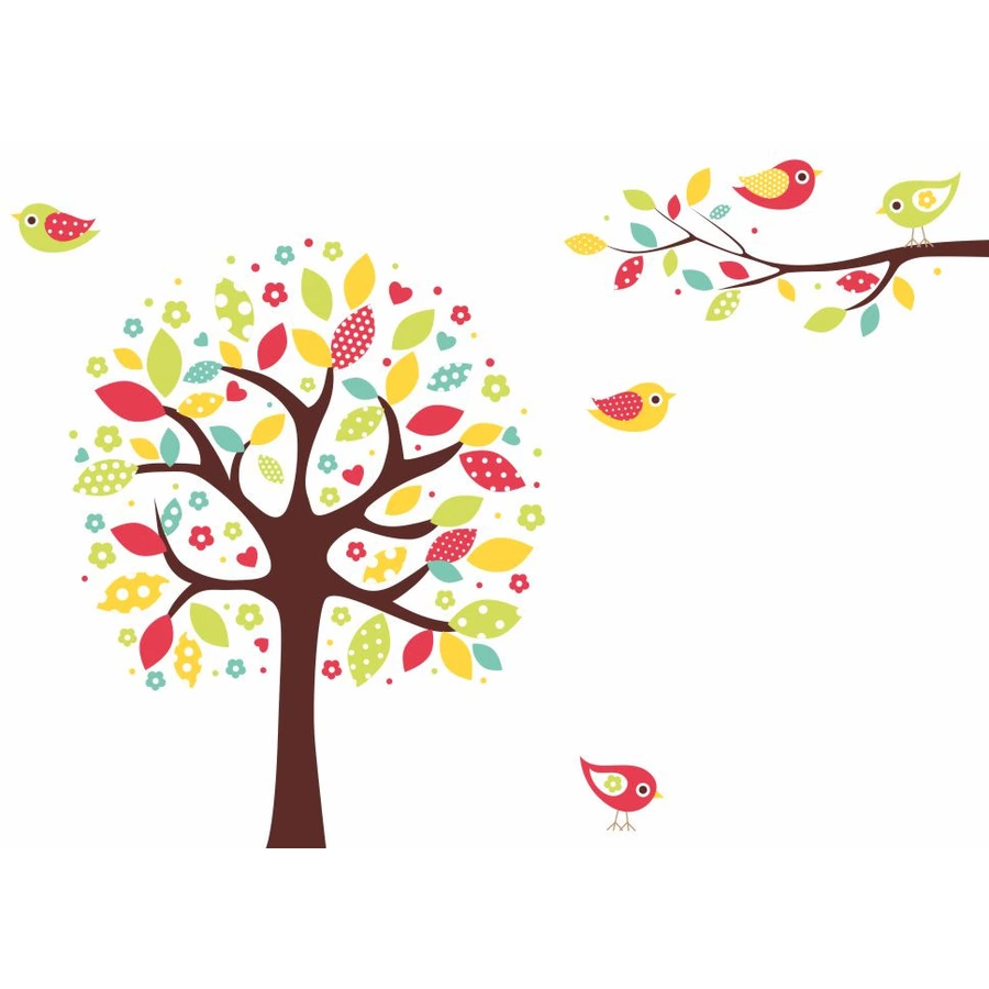 Nikima Wandtattoo 038 Wandtattoo bunter Baum bunt