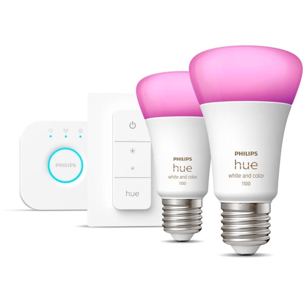 Philips Hue WCA Startsett Lyskilde 9W A60 E27 2pk