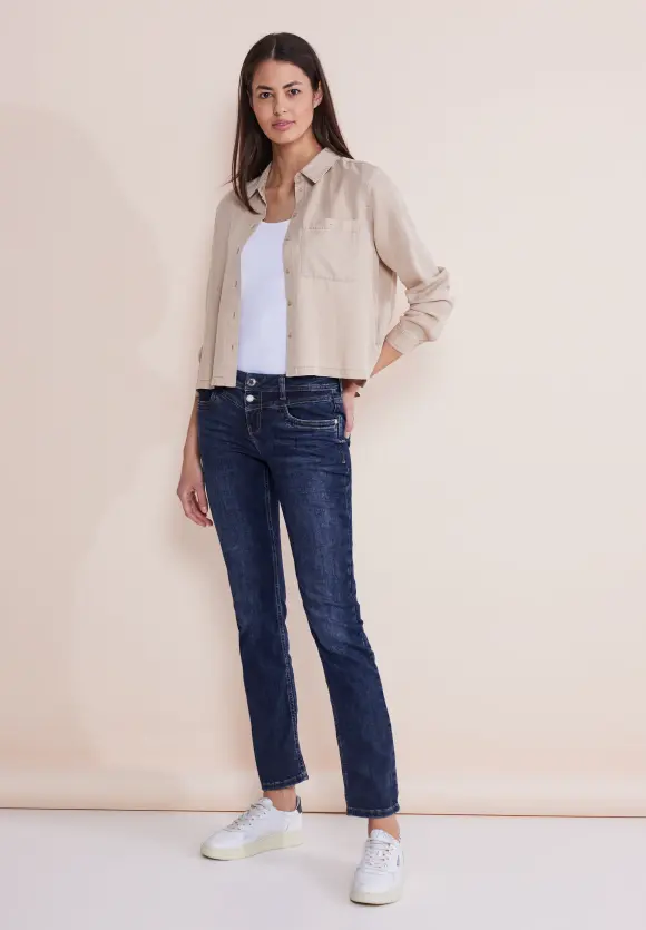 Casual Fit Jeans - mid indigo random wash