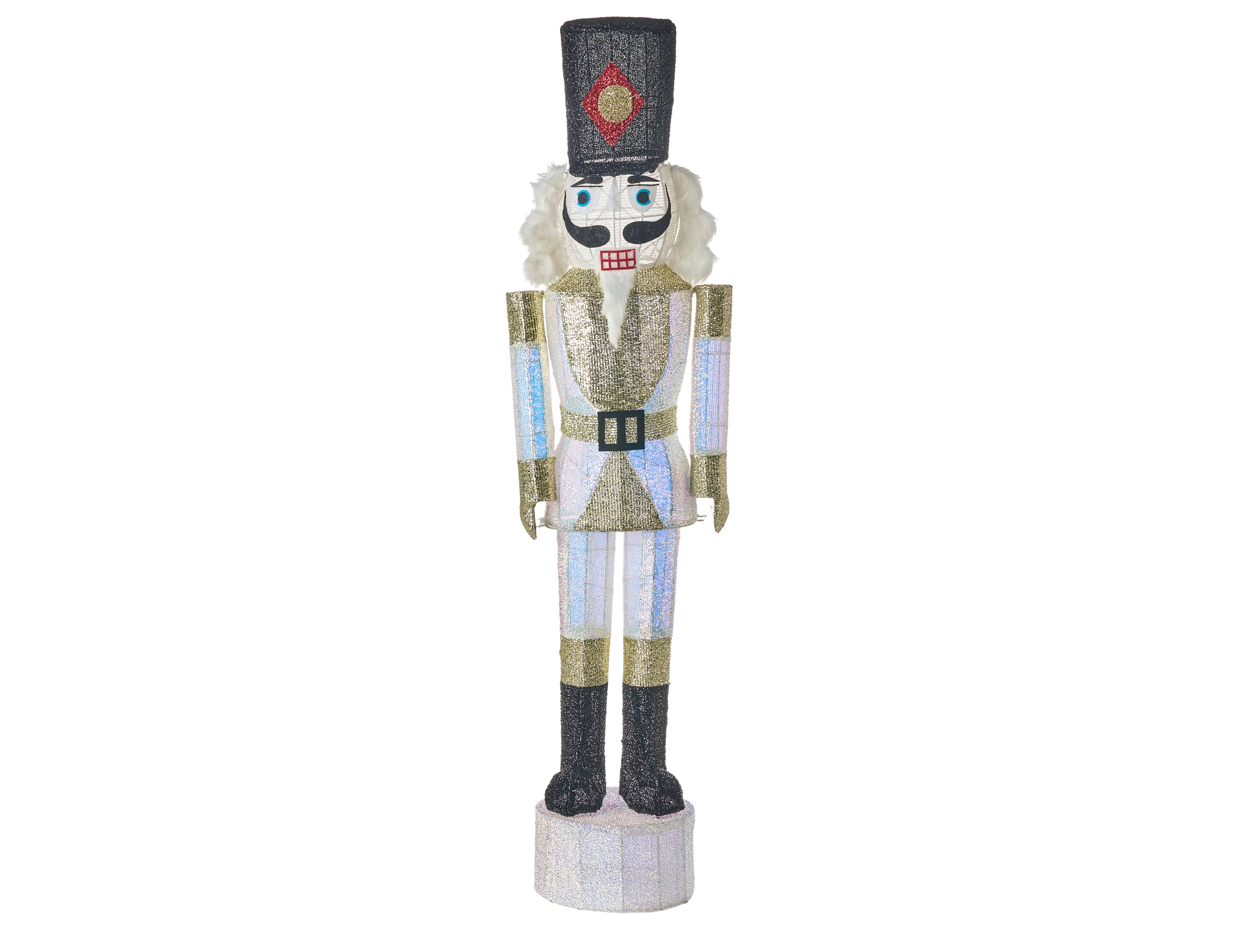 Buitendecoratie LED STOROVAN Notenkraker 152 cm Wit/goud