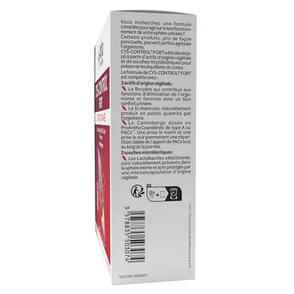 Arkopharma Cys-Control Fort Microbióticos 10 sachês + 5 palitos para diluição