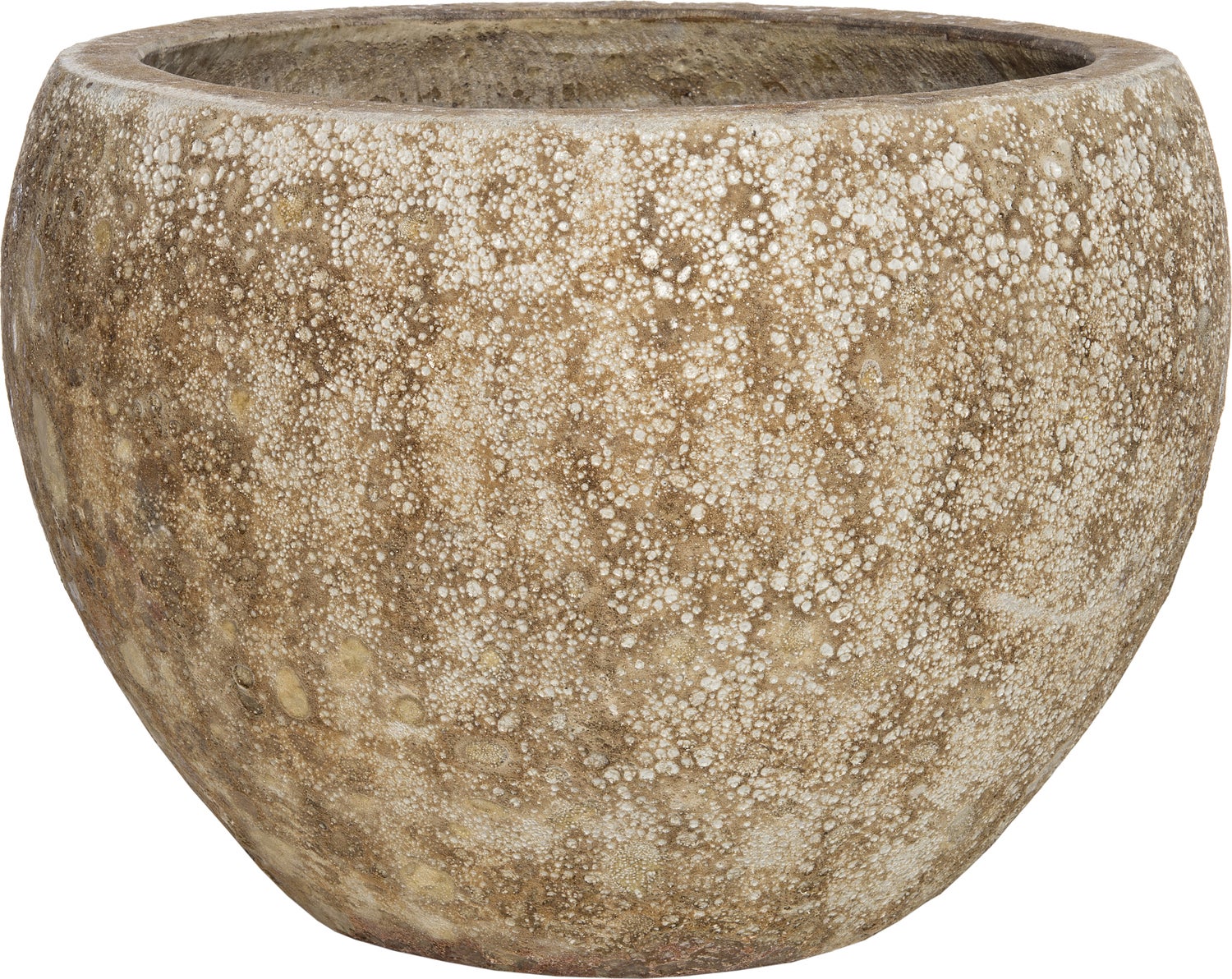 Intratuin bloempot Vulcano geel D 42 H 30 cm